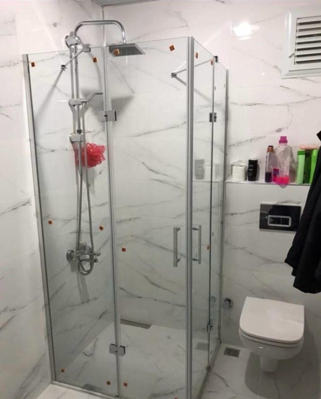 Eloksal profilli duşakabin uygulaması — İnter Glass, İstanbul